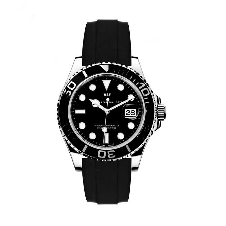 Montre de plongée en gros pour homme Diver Yacht Watch en acier inoxydable avec miroir en saphir de marque de luxe pour montre Rolexable.