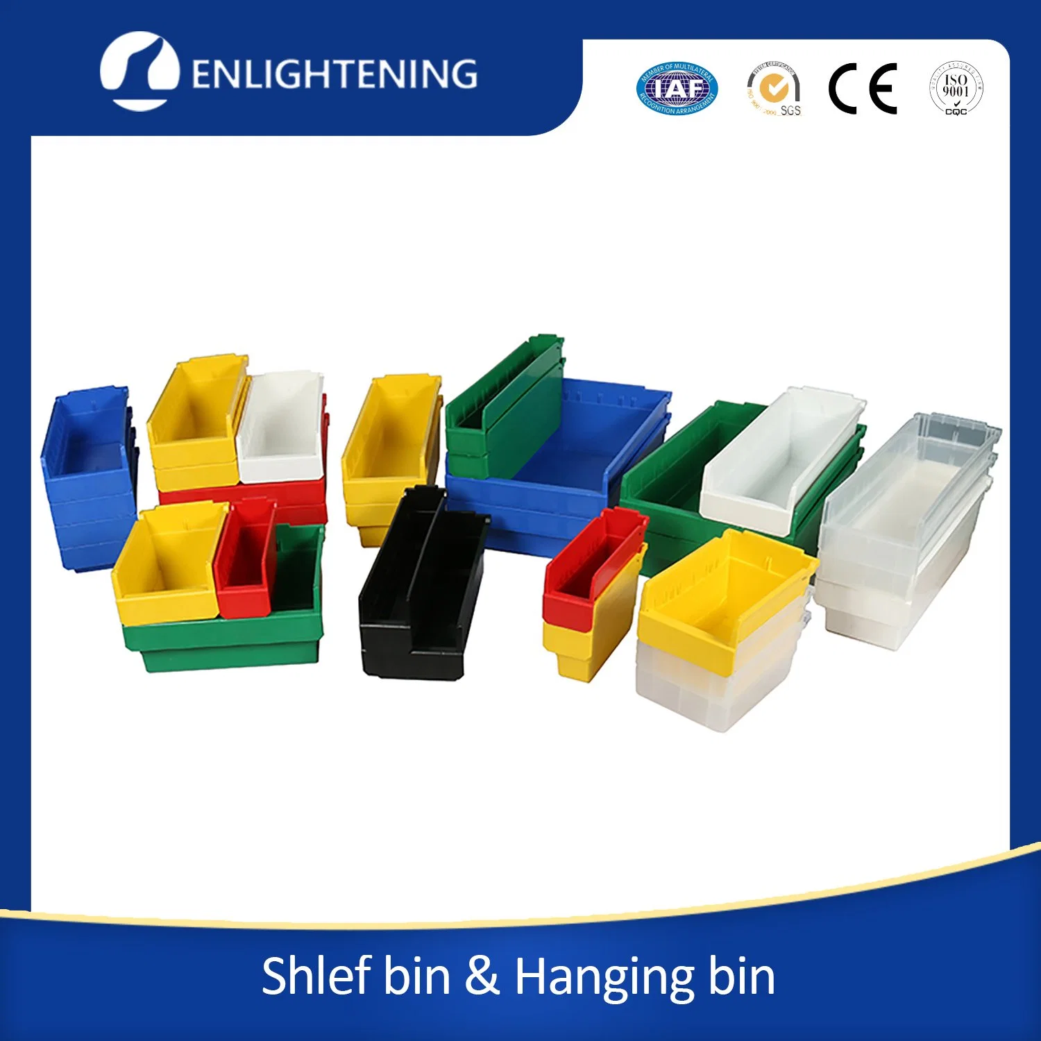 Pharmacy Hospital Use Plastic Stackable Parts Storage Shelf Bins for Medicine Storage and Pickup