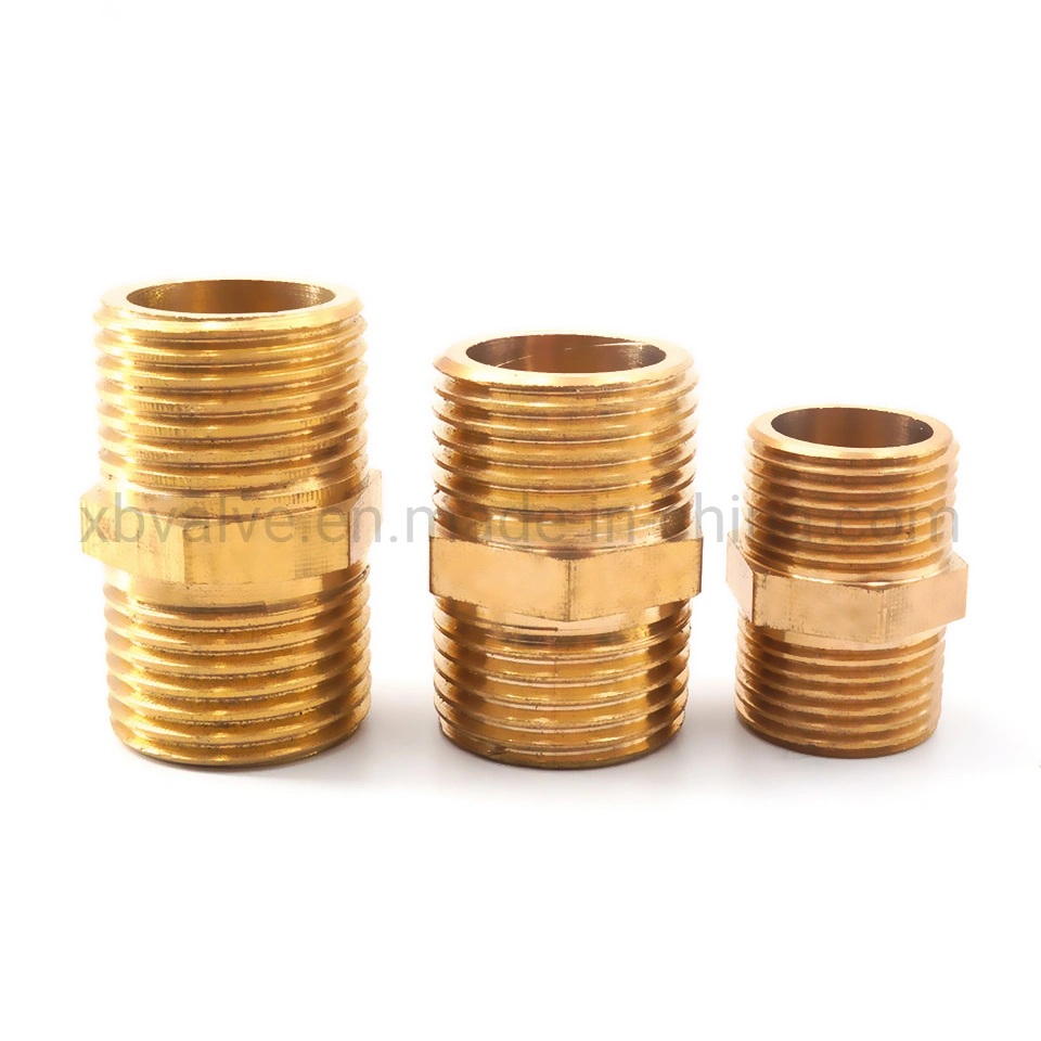 Hot Selling Good Price Quality Brass Double Male Threaded Straight Nipple Water Gas Pipe Fitting for USA Market