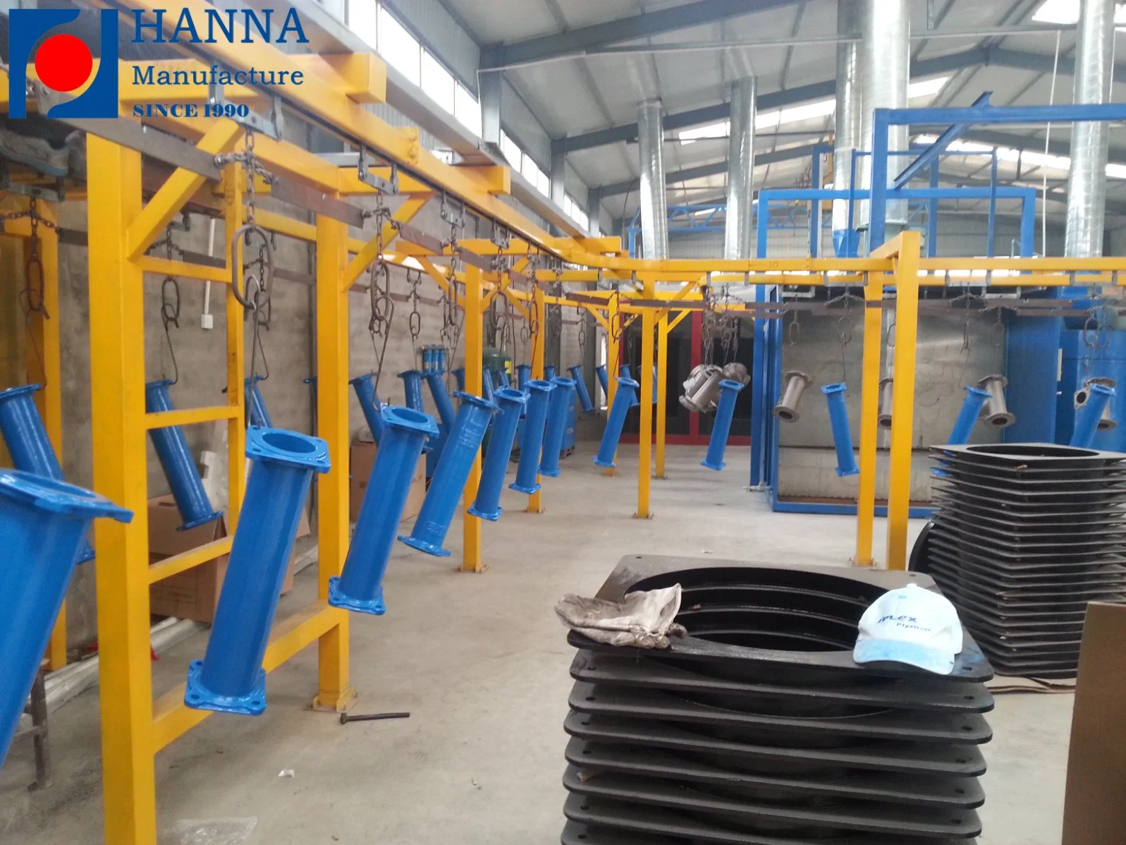 Powder Coating Painting Line System for Casting Parts/Steel Pipe Tubes