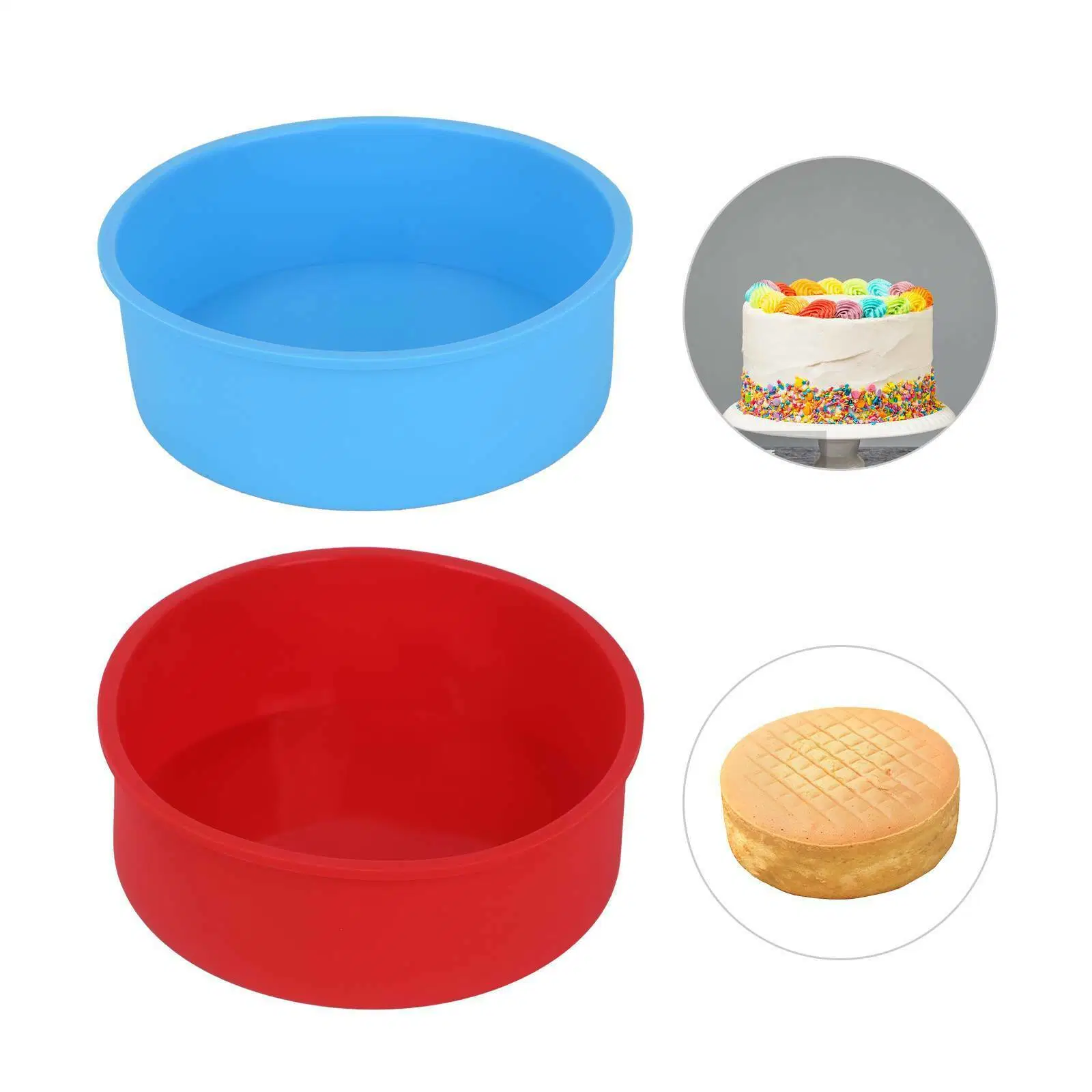 High quality/High cost performance BPA Free Kitchen Cooking Supplies Round Muffin Cupcakes Liners Reusable Silicone Cake Mould Baking