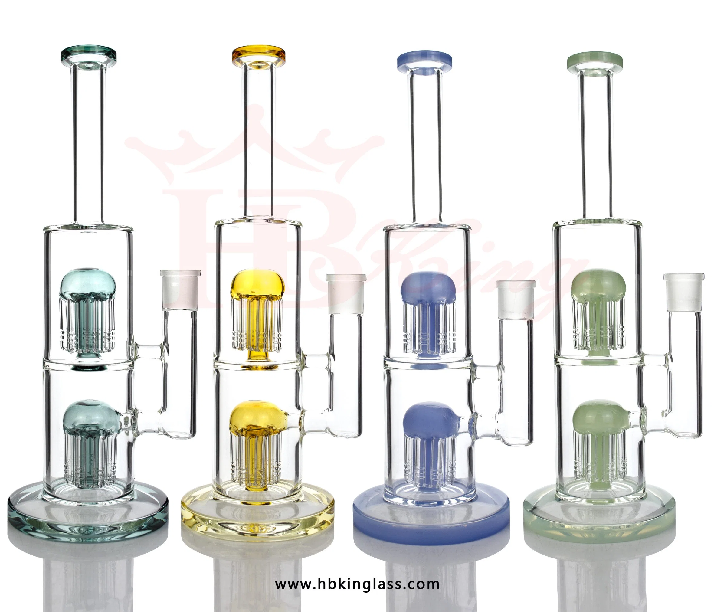 Hbking Popular Recycler Glass Water Pipes with Various Designs for Smoking