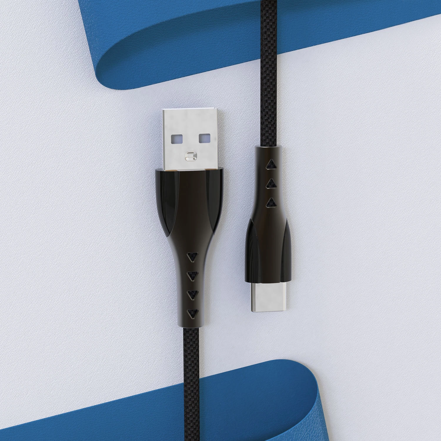 15W Adaptador de cargador de protección de flexión de nylon resistente cable de carga USB del teléfono móvil tipo C cable de datos