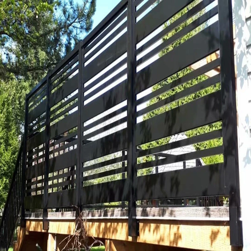 Powder Coated Black Aluminum Slat Fence for Garden Balcony Fence