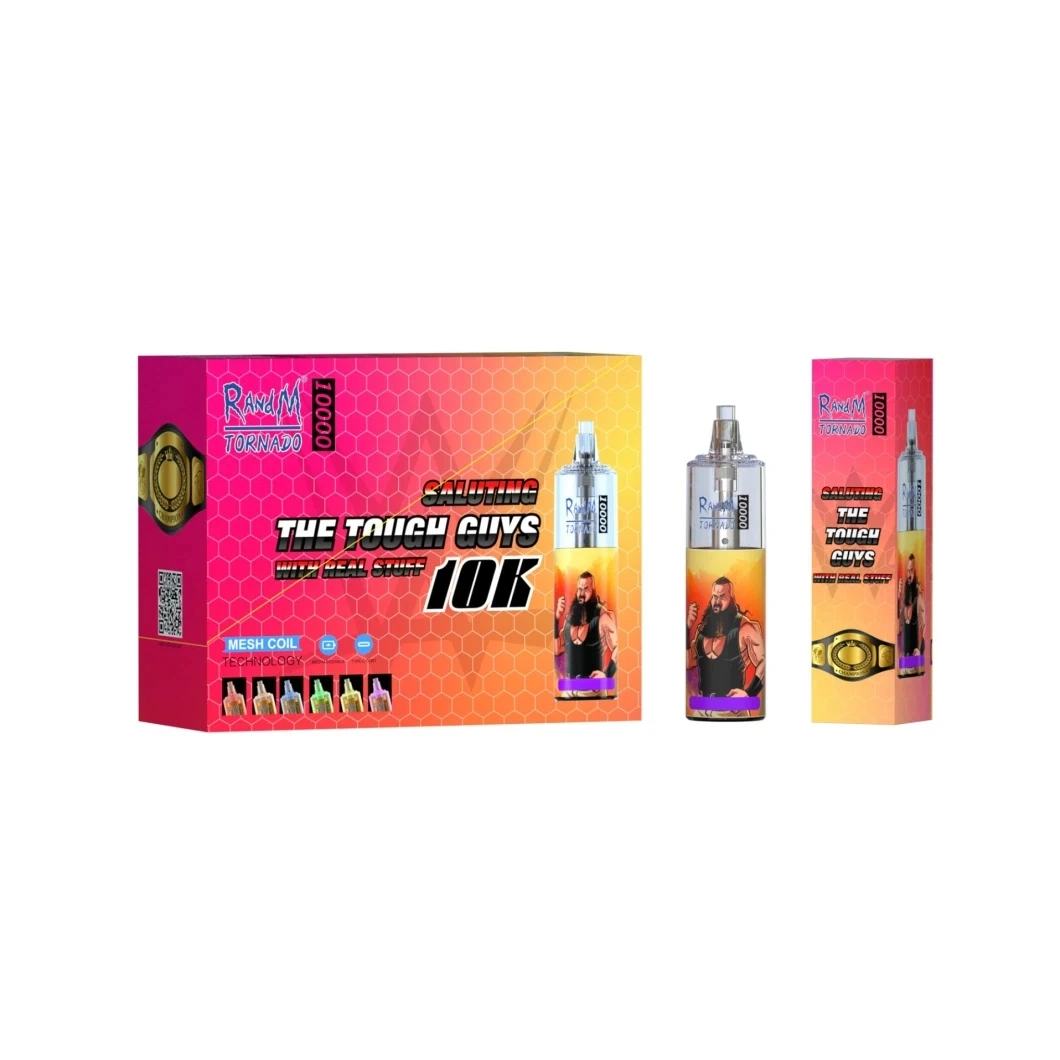 20ml Wiederaufladbarer Randm Tornado 10K Puffs 10000 Rauchschwamm mit 10 Geschmacksrichtungen 2% 5% 50mg Nikotin Vape E-Zigarette Einweg Vape