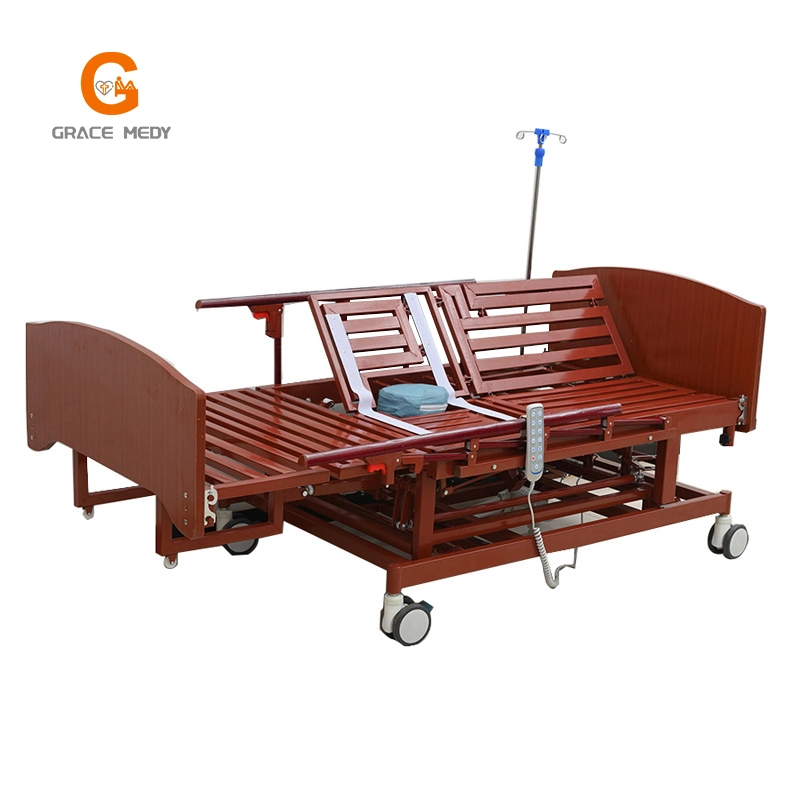 Luxury Metal Multifunction Folding Medical Furniture Adjustable Electric ICU Nursing