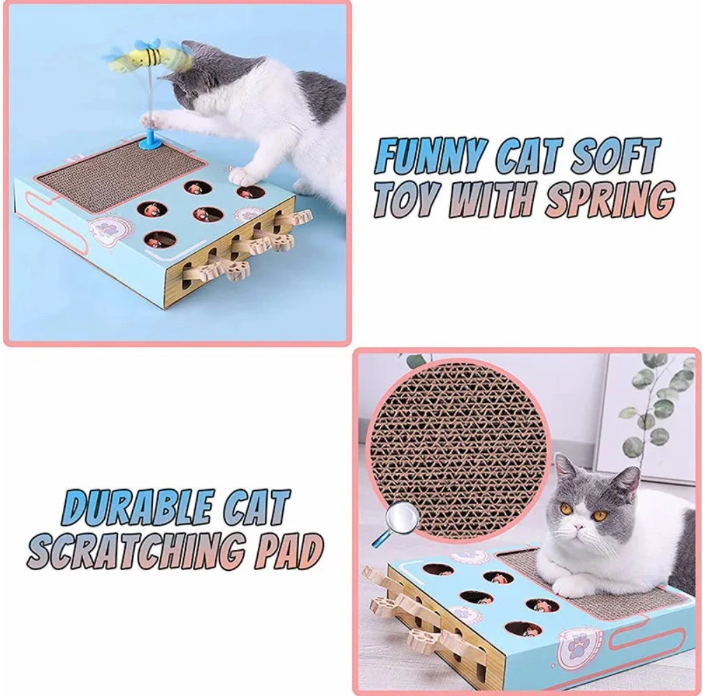 Lovepaw papier ondulé Cat Gracter Board Interactive Hit Hamster Cat Jouets à gratter