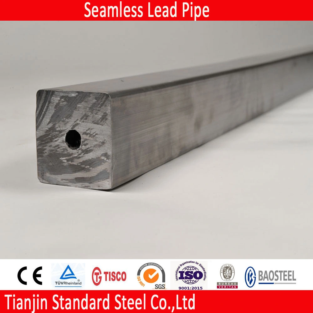 Extruded 99.99 % Seamless Lead Square Pipe