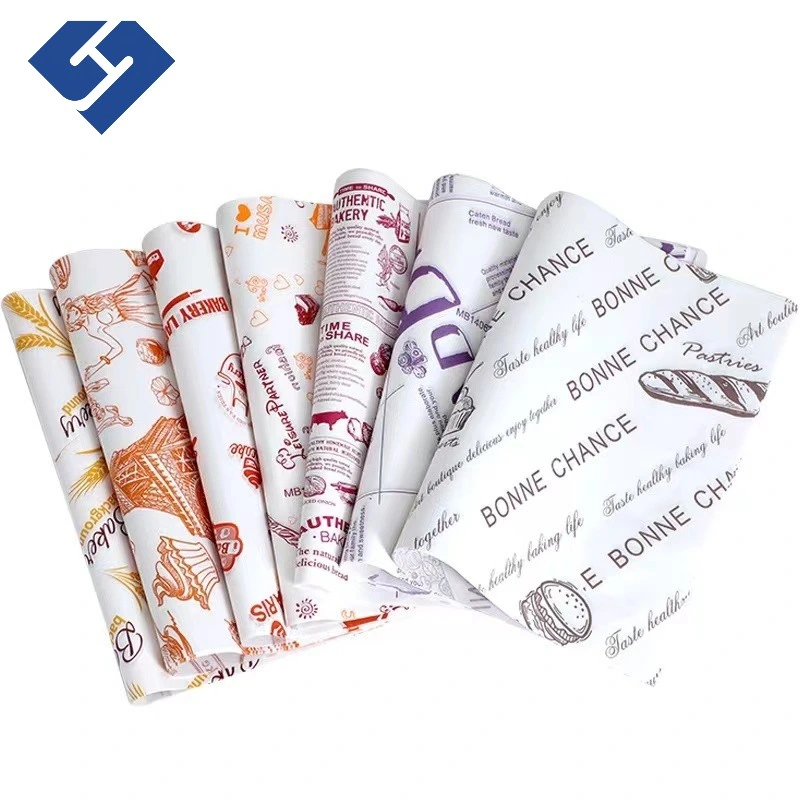 Wholesale Custom Tissue Paper Printed Packaging Hamburger Sandwich Paper