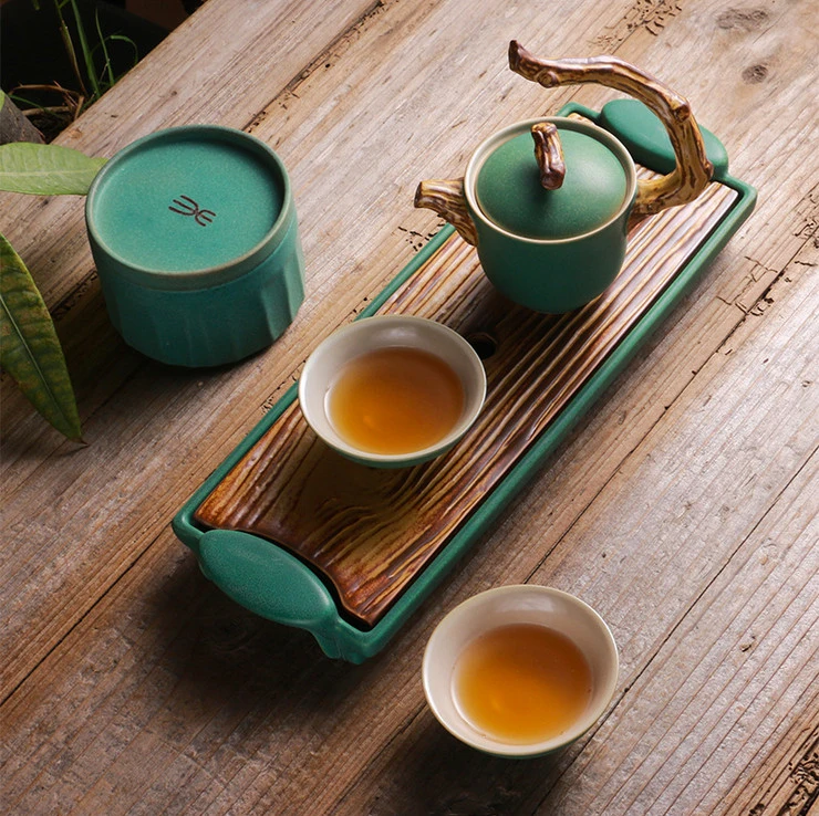 Bamboo Tea Tray Chinese Tea Accessory for Travel