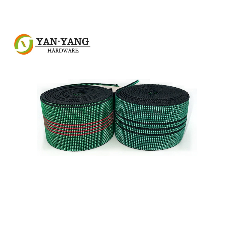 Durable Furniture Accessory Sofa Tension Belt 5cm Elastic Webbing in Green Color