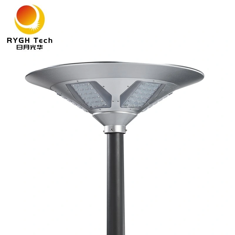 2021 Post Top Landscape Lighting Garden 50W LED Solar Street Lamp Outdoor Waterproof