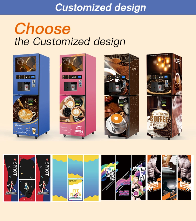 Automatic Self Serve Coffee Vending Machine Can Make Hot and Cold Coffee