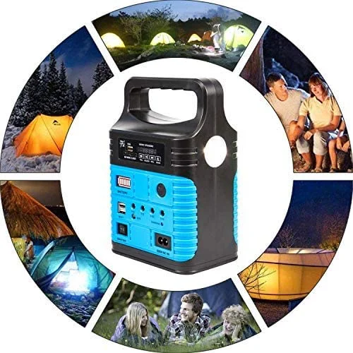 Tragbare Solar-Beleuchtung System Wasserdicht 1W Solar Panel 3W LED Glühlampen 8ah Multifunktions-Controller mit Telefon Ladeanschluss BT-Lautsprecher FM-Radio Außenleuchten