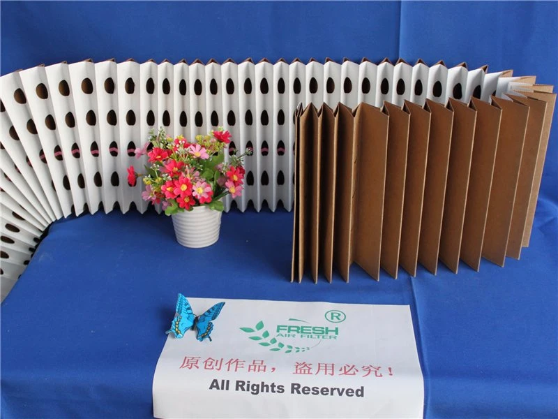 Accordion Painting Pleated Furnace Filters Brown Craft Paper