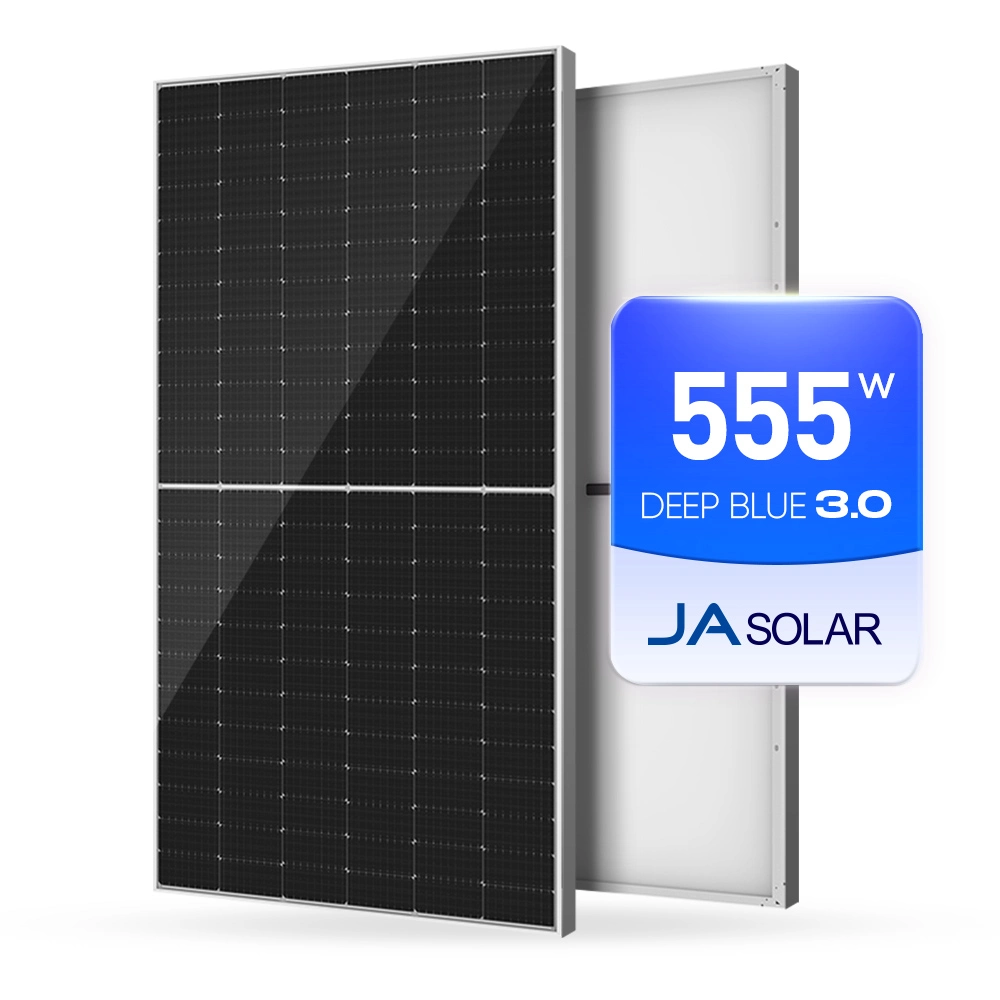 Ja High Efficiency Mono Half Cut Solar Panels 550W 555W 560W 600W Solar Photovoltaic Panel Components 144 Cell