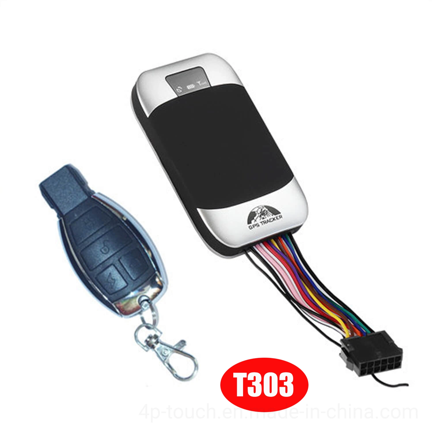 Imperméable IP67 2G GSM Système de suivi GPS du véhicule Tracker avec télécommande coupé moteur essence T303