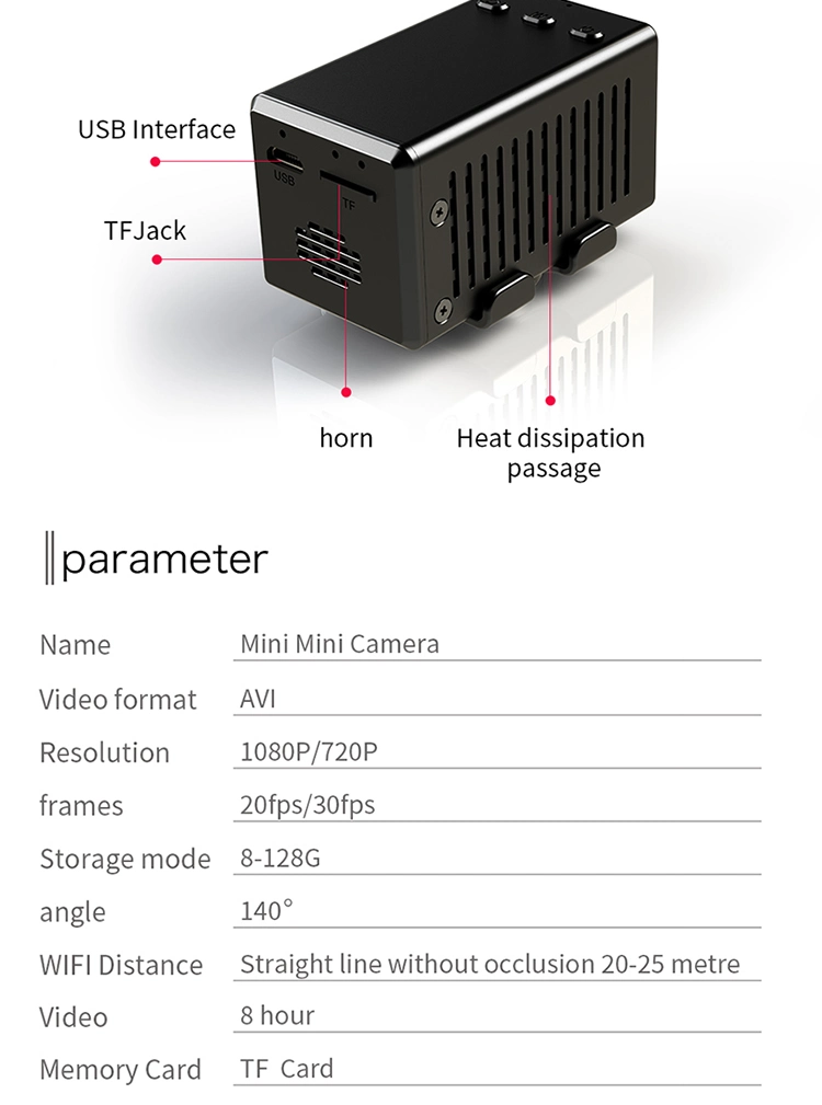 Sem Fio WiFi miniatura Onvif Ai Smart SD APP BATERIA DE ARMAZENAMENTO EM NUVEM CCTV secretas IP Mini Web PC Home Security Cube Portable P2P Câmara (cc002D9)