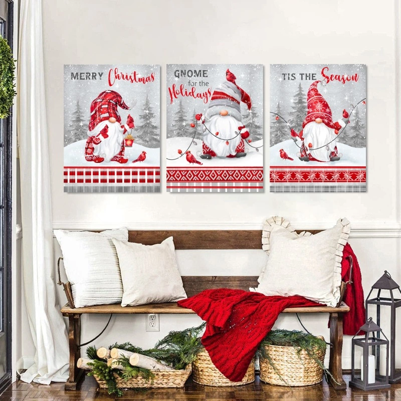 Holiday D&eacute; Cor Lighting Gallery Wrapped Canvas Christmas Wall Art Printing