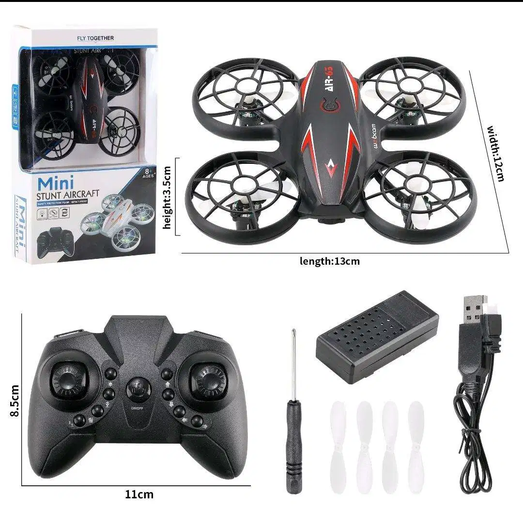 Mini Pocket RC Toy Drone Plane Without Camera for Kids Quadcopter Black Technology Drone with LED Light Boy Toy Plane