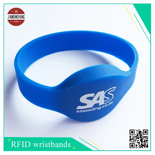 RFID Silicone Wristband for Events Waterproof, with Silkscreen Printing Logo