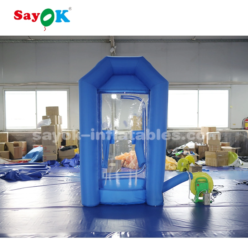 Blue Inflatable Money Booth Cash Cube for Business