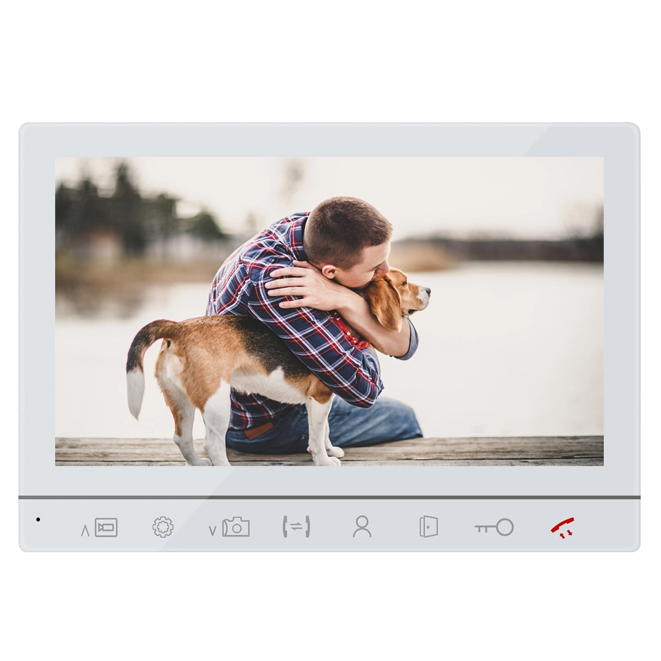 Monitor de 7 Polegadas com fio de telefone da porta de vídeo do sistema de intercomunicação para sistema de intercomunicação de hotel