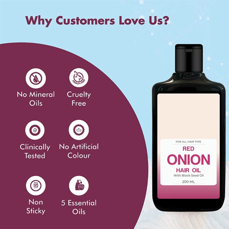 Red Onion Hair Oil with Black Seed Oil for All Hair Types