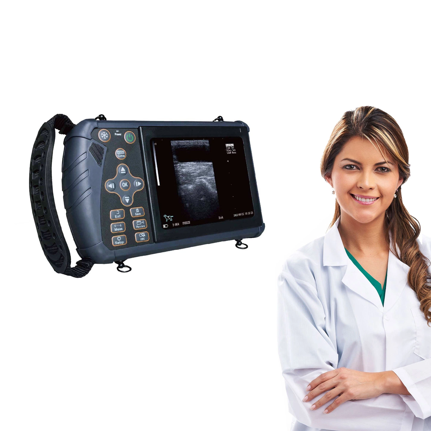 جهاز محمول باليد طب البيطري الرقمي بالموجات فوق الصوتية البولية B/W نظام الموجات فوق الصوتية 5.6 بوصة شاشة LED Mdeidcal