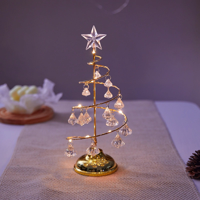 Christmas Decorative Gift LED Luminous Crystal Christmas Tree