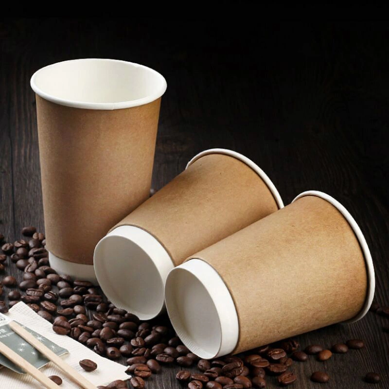 Home Drinking Red Kraft Paper Take Away Ripple Wall Coffee Cups Ripple Wall Coffee and Tea Hot Drink Paper Cup