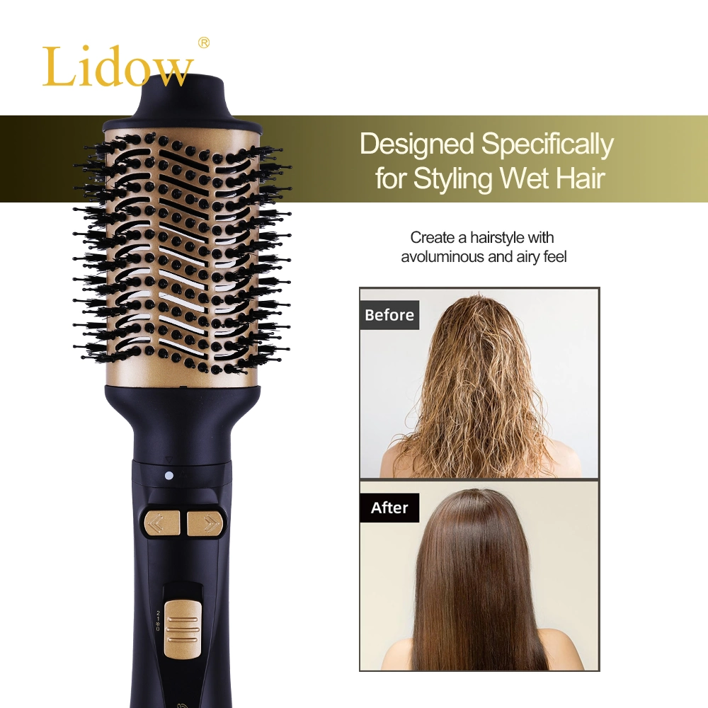 Professional Round Electric Hair Rotating Blow One Step Dryer Brush Hot Air Brush