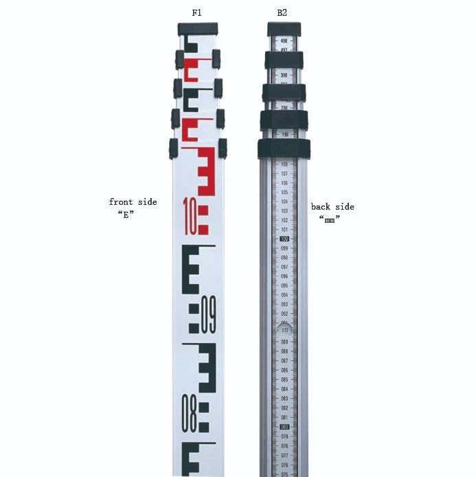 Niveau télescopique en aluminium de 3m/4m/5m/7m pour le levé topographique.