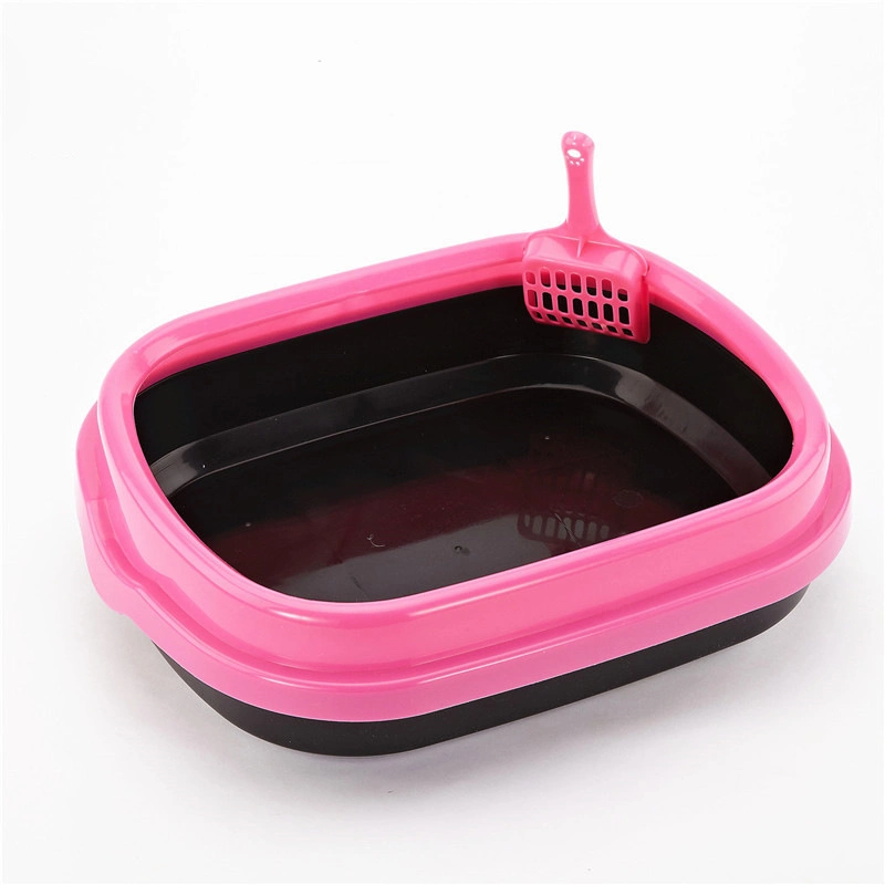 Kinpack Pet Products Cleaning Plastic Cat Toilet Box Trays Simple Cat Litter Box