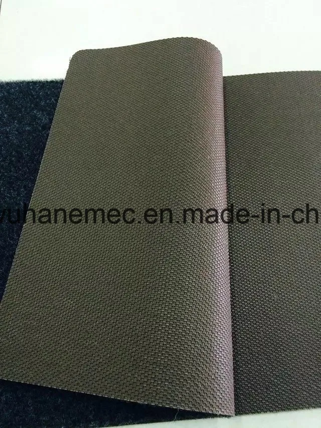 Coarse Fiber Textile Polyeaster Velour Embroidery with Non-Slip PVC Backing Flooring Mat