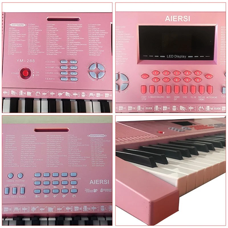 Logo personnalisé La Chine a fait 61 touches clavier synthétiseur orgue électronique des instruments de musique de piano