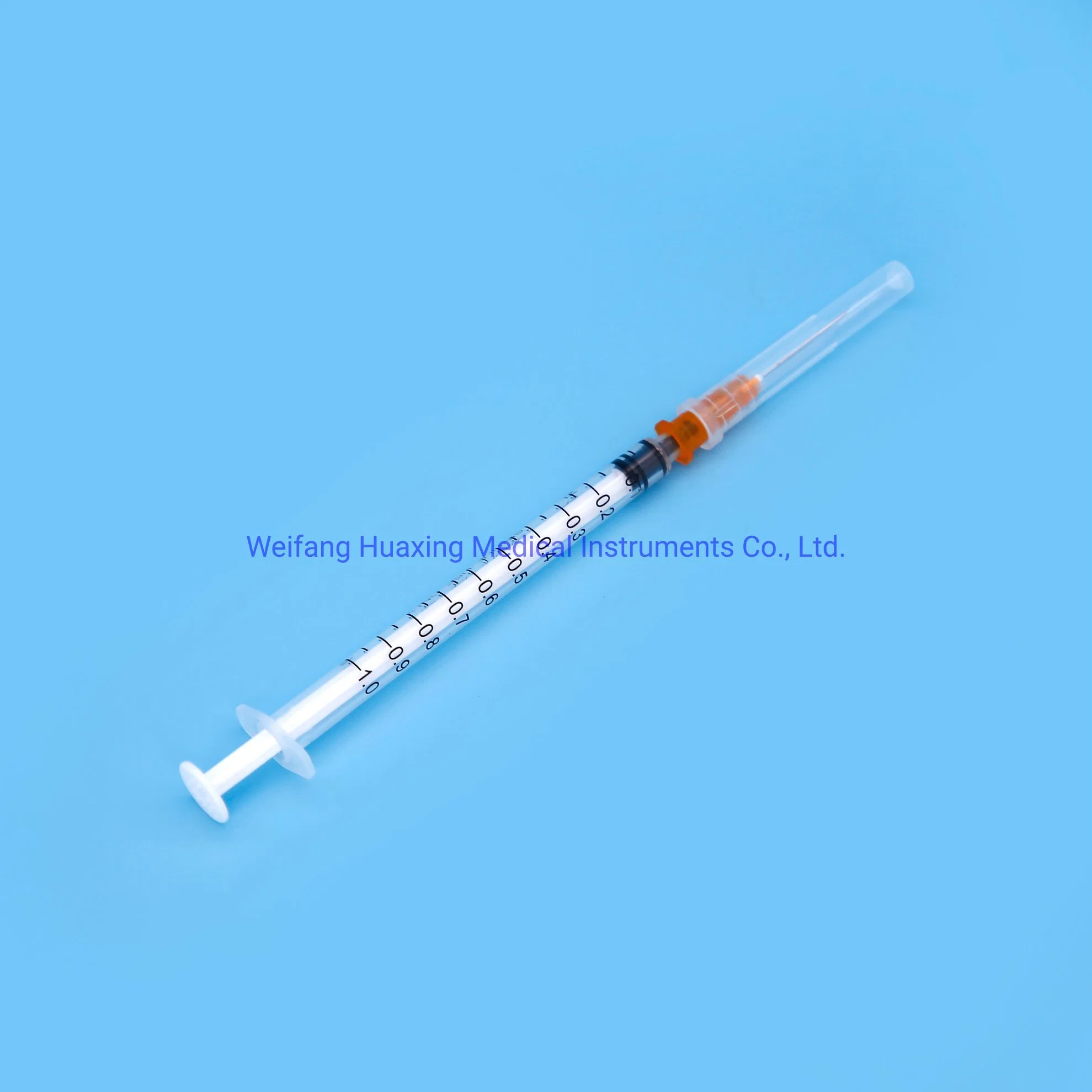 3 Part Medical Plastic Disposable Syringe with Needle