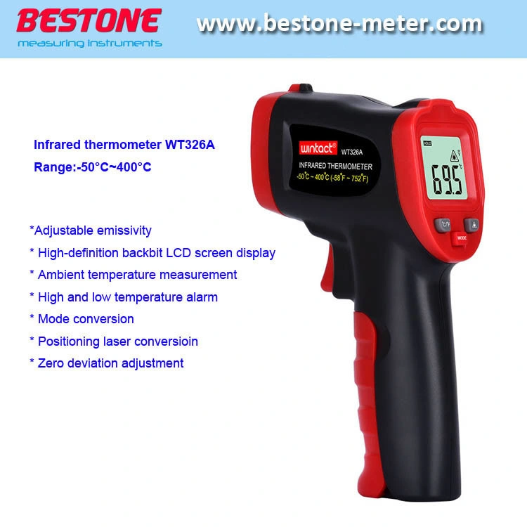 Termómetro por infrarrojos Non-Contact Medidor de temperatura digital de mano de la Pistola láser Industrial