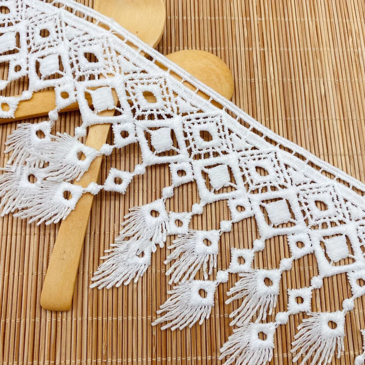 Milk Silk Lace Side Bar Code Must Be Fan-Shaped Hollow Square Garment Accessories Hanging Lace