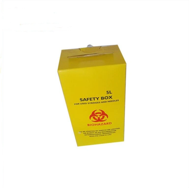 Medical Hospital Biohazard Cardboard Paper Safety Box Sharp Container for Syringe and Needle