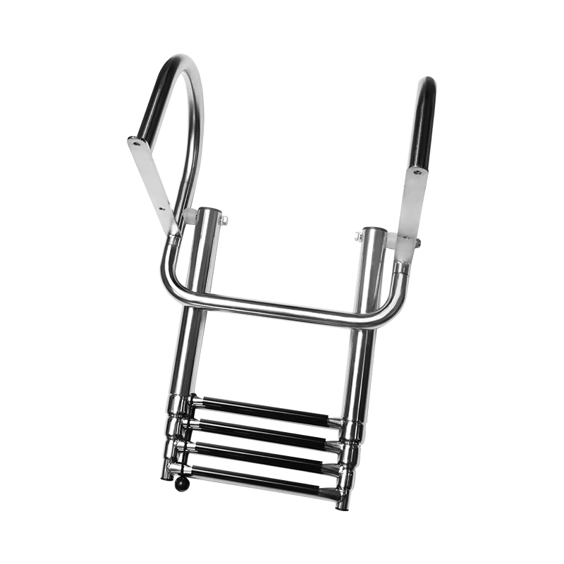 Marine Hardware Boat Stainless Steel Telescoping 4 Step Ladder Pool Inboard Dock Swimming Ladder