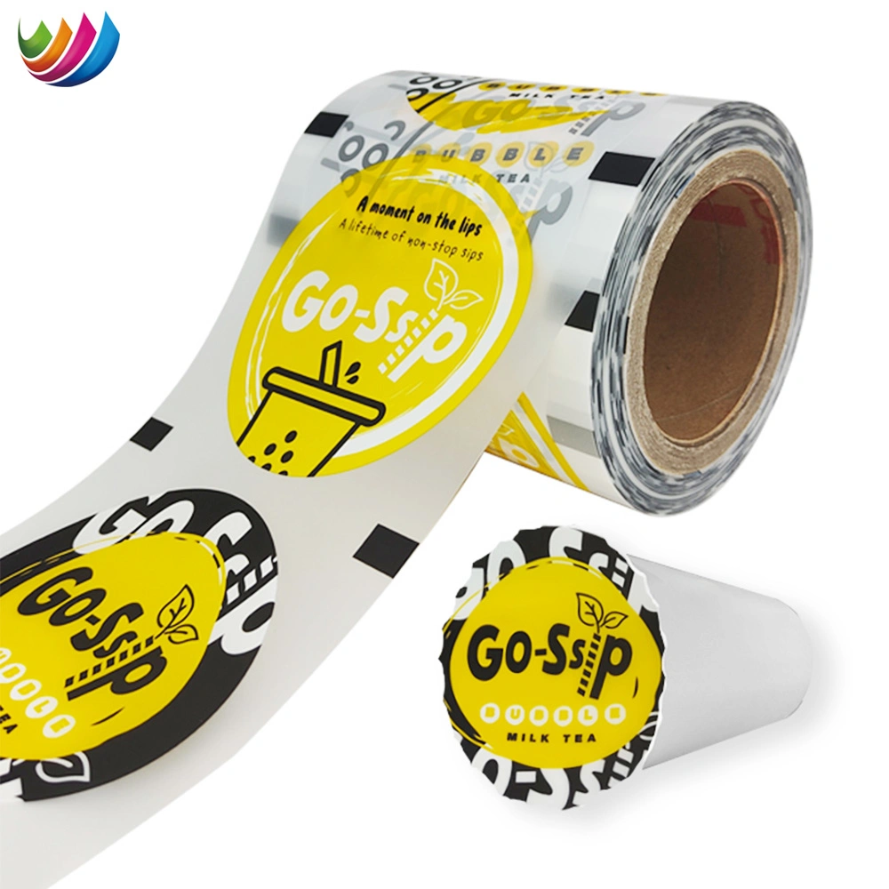 OEM/ODM impermeable flexible de plástico PET/PP/PE taza de té de burbujas rollos de película de sellado de 90mm 95 mm el papel de la copa de plástico