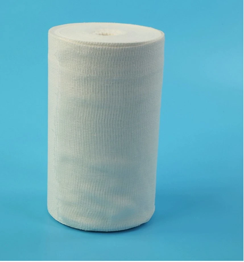 Factory Medical Wound Dressing Disposables Natural Fibers Gauze Roll with CE for Hospital