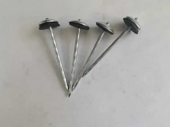 Coil Roofing Nails Good Products with Rubber Washer Umbrella Head Roofing Nails