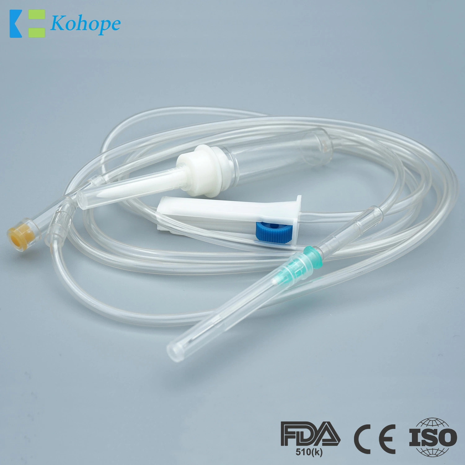 China Drip Chanber Roller Clamp Painless IV Administration Set