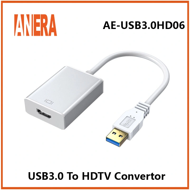 Anera Convertisseur USB 3.0 Mâle vers HDMI Femelle Adaptateur Vidéo Câble Graphique 1080P pour PC Portable