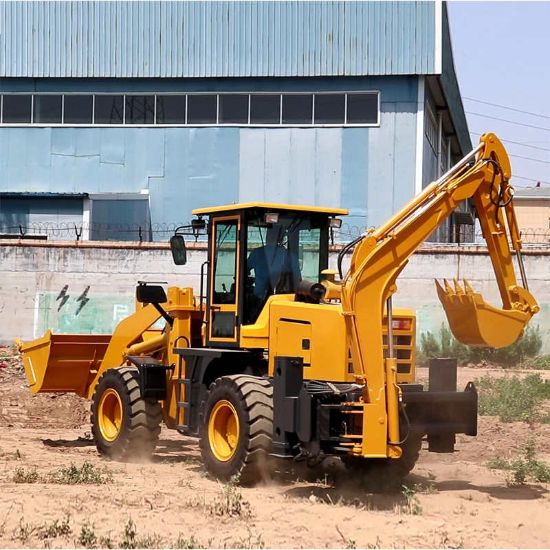 China Fabricante 4X4 pequeña Miniexcavadora Retropala para la venta