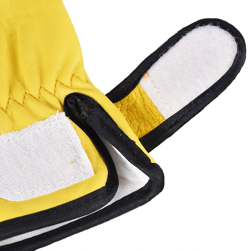 Top Quality Labor Supply Yellow Leather Gloves Safety Work Sheepskin Gloves for Welding