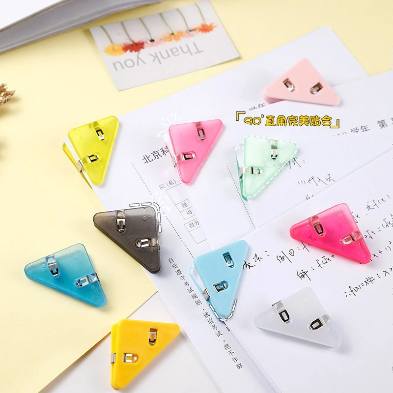 Multi-Color Plastic Binder Clips Notes Letter Paper Clip Holder DIY Bookmark Office Supplies Clip Holder Stationery