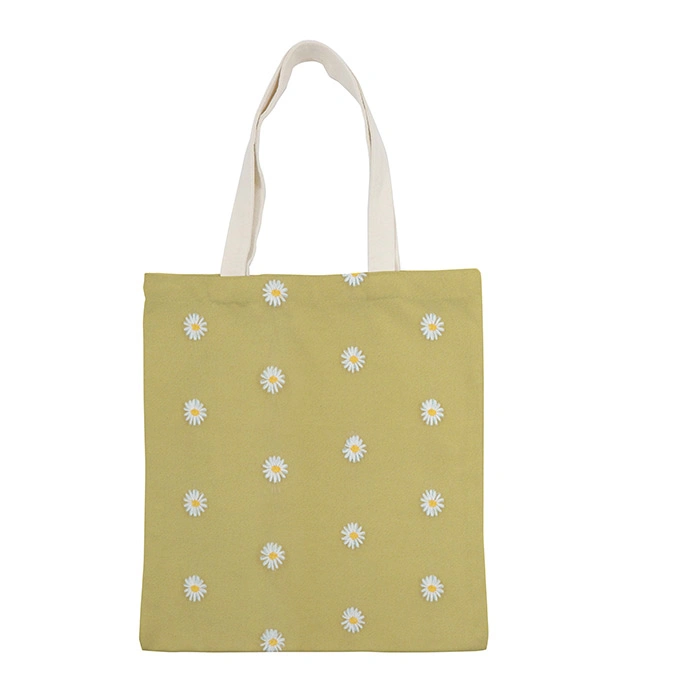 Custom Flower Pattern Printed Polyester Women's Tote Bag